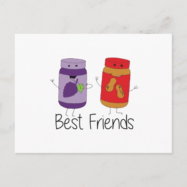 Cartão Postal Desenho PB e J Melhores Amigos Pb e J BFF